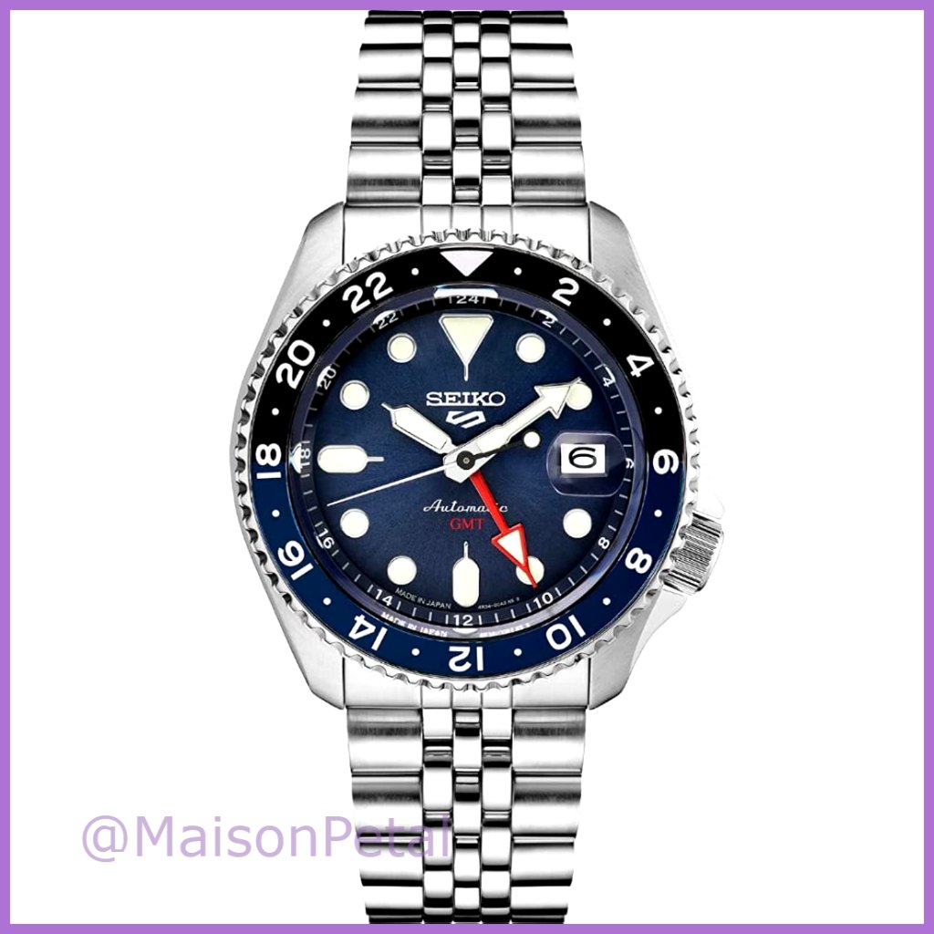 Automatic Gmt Watch With Stainless Steel Bracelet 100m WaterResistant